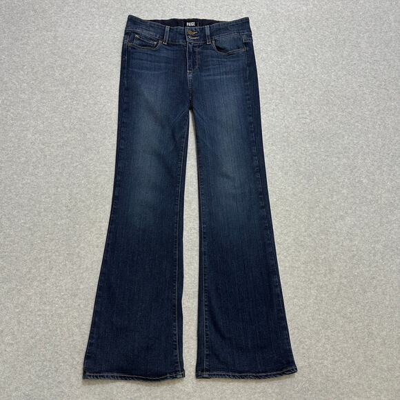 Paige Bootcut Jeans Womens Size 29 Dark Wash Blue Penrose Hidden Hills Mid Rise - Picture 1 of 13